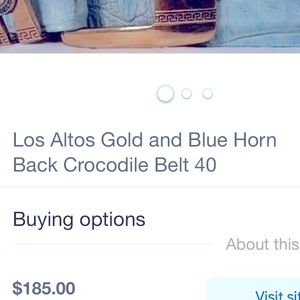 Los Altos alligator hinged belt 8/10 condition